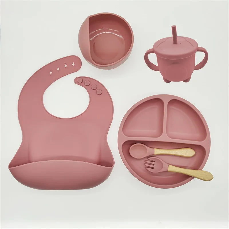 Kid's Silicone Dishes Set – 6 or 8-Piece Complete Mealtime Set
