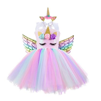 Princess Girls Unicorn Tutu Dress
