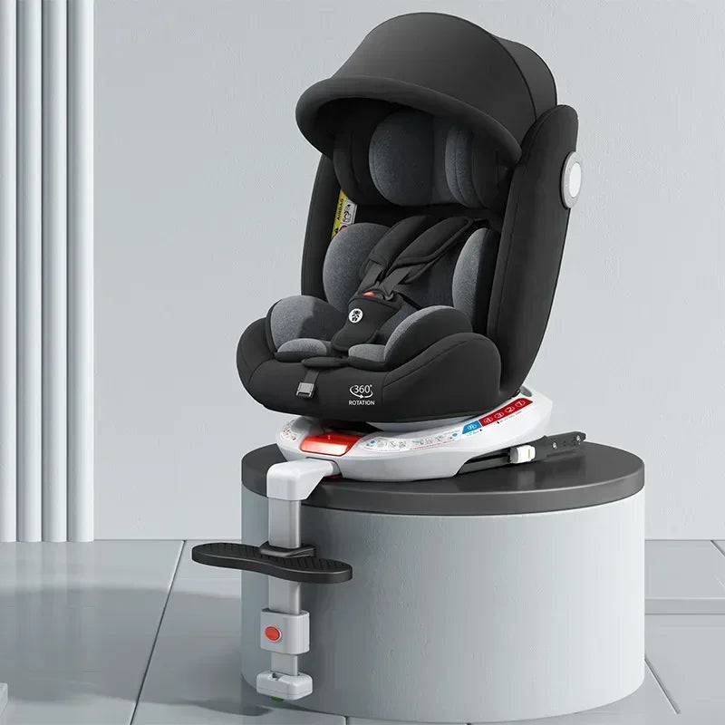 TM™ ISOFIX Child Safety Car Seat – 360° Rotatable Travel Seat for Newborn to 12 Years