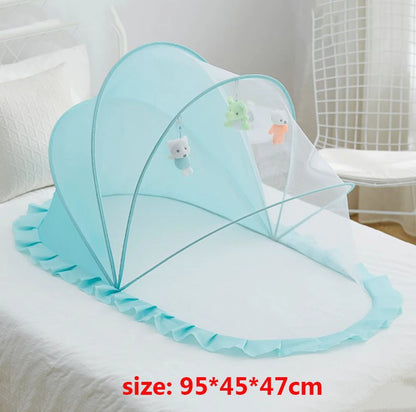 BreeziNest™ Foldable Baby Mosquito Net Canopy – Portable Bed Cover & Sunshade (0–12 Months)