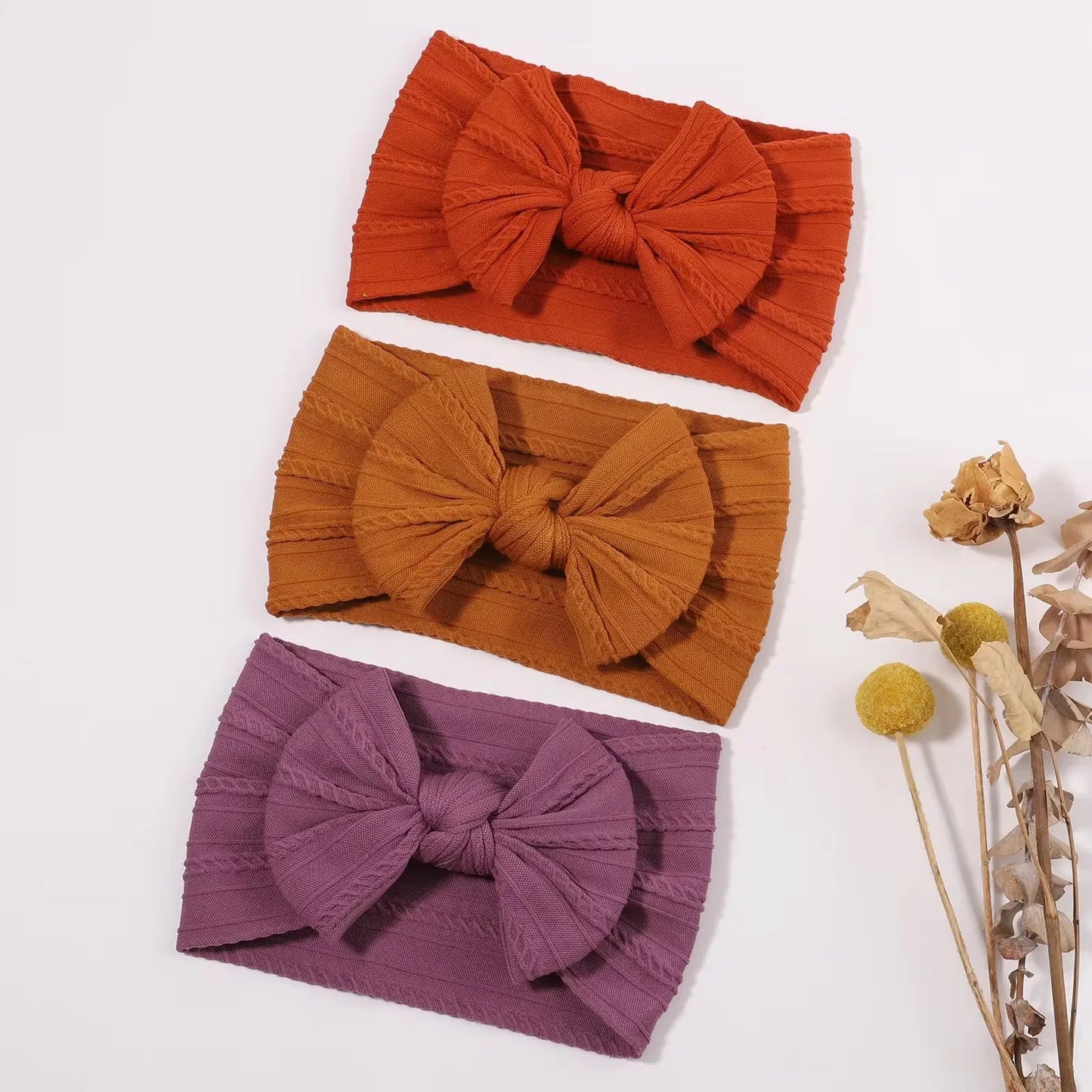 LittleCrown™ Baby Headband – Soft Cotton Blend Stretchy Bow for Newborns