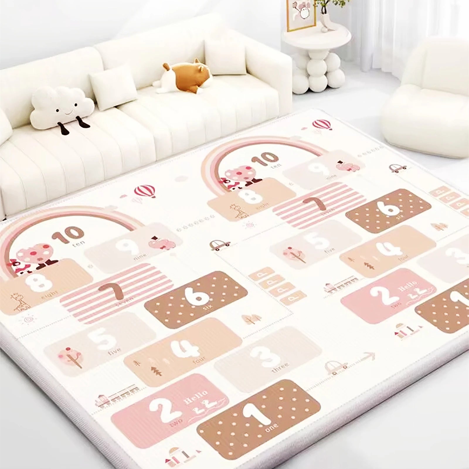 PlayNest™ Foldable Baby & Kids Play Mat – Soft, Educational, Double-Sided Foam Rug