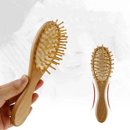 Natural Wooden Baby Hair Brush & Comb Set