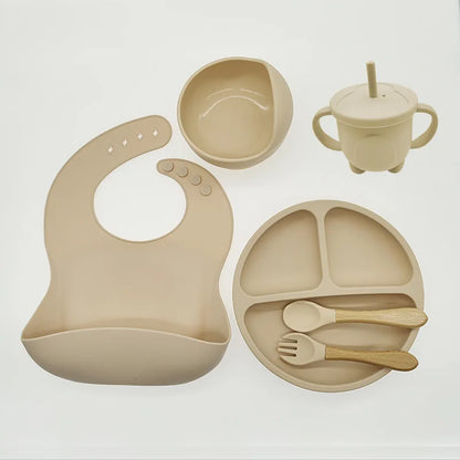 Kid's 6/8-Piece Silicone Dishes Set