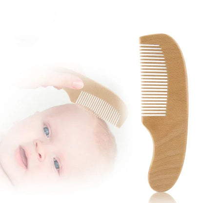 Natural Wooden Baby Hair Brush & Comb Set