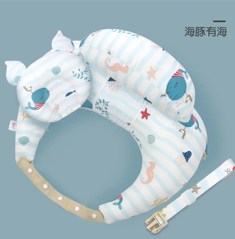 Multifunctional Baby Nursing Pillow with Strap – Soft Newborn Feeding Pillow