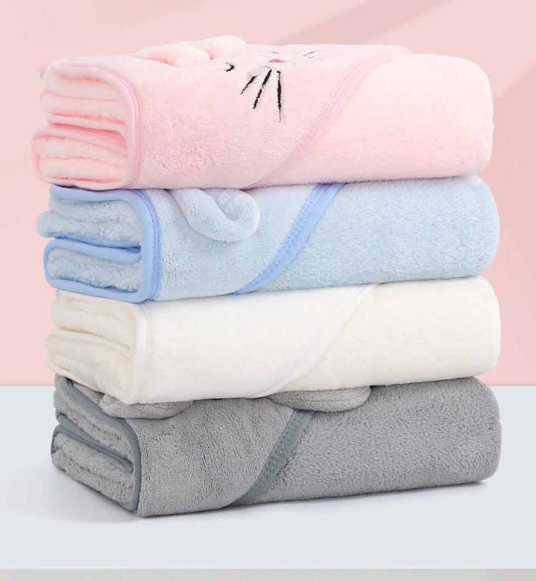 Baby Cartoon Bath Towel – Soft Absorbent Multi