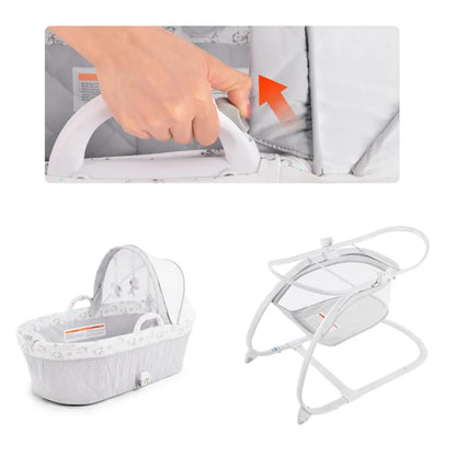 2-in-1 Baby Rocking Bassinet with Music