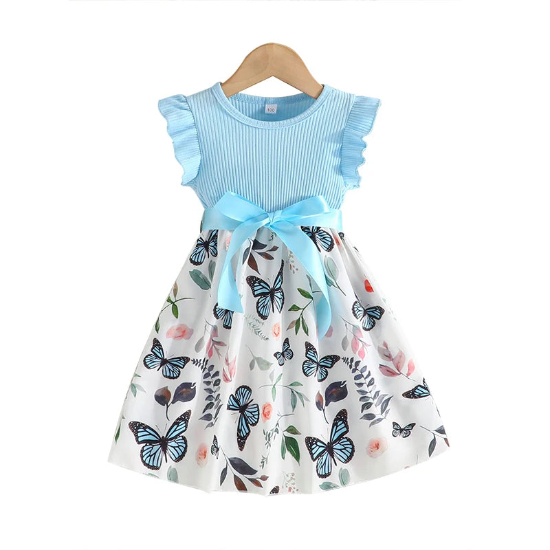 Girls Butterfly Floral Tulle Dress