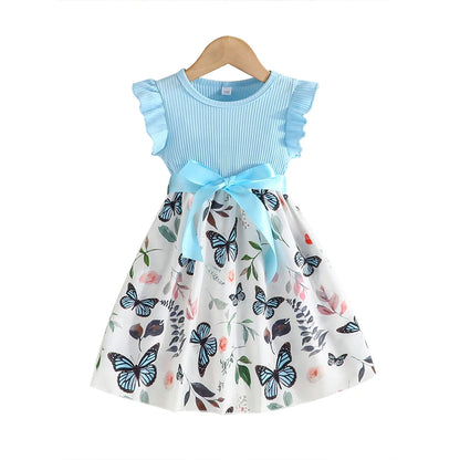 Girls Butterfly Floral Tulle Dress