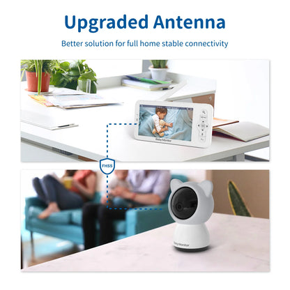 MBOSS 5 HD WIFI Baby Monitor with PTZ, App Control & Lullabies
