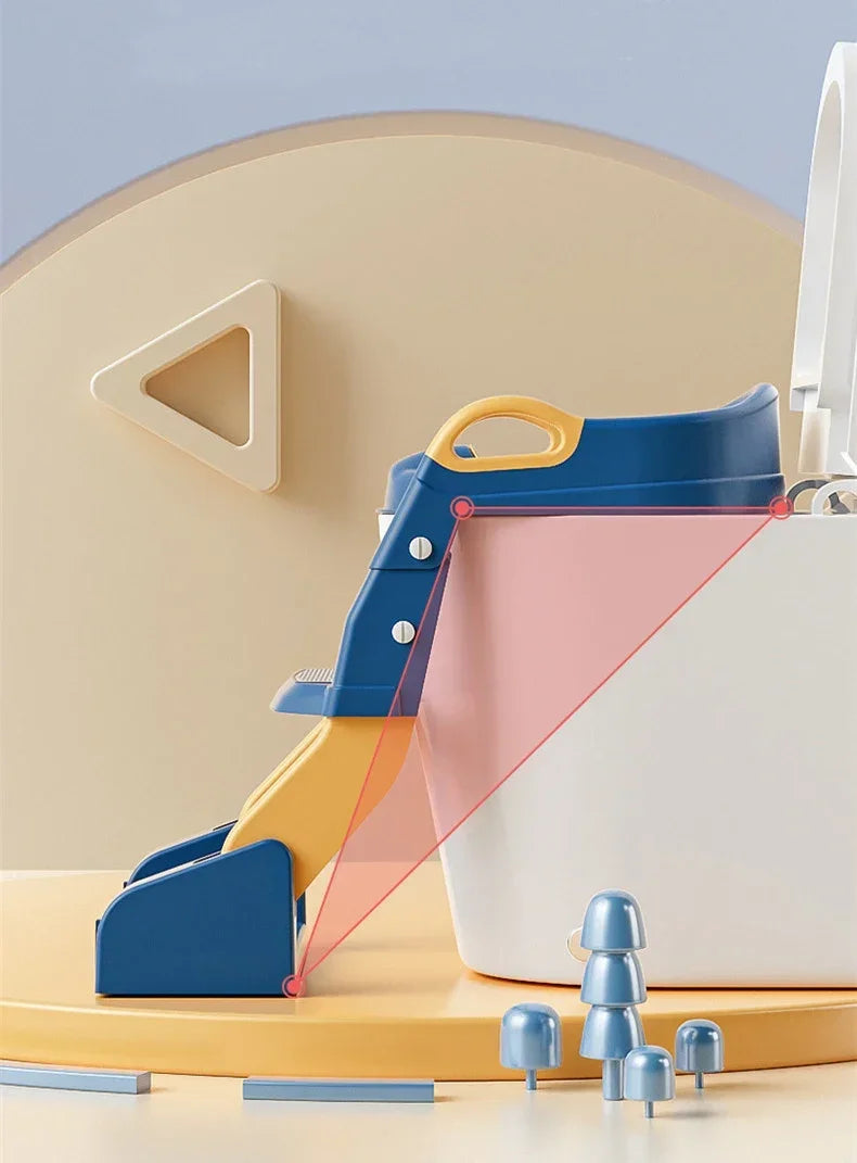 EasyPot™ Folding Baby Potty Training Seat with Step Stool Ladder – Portable Travel Toilet