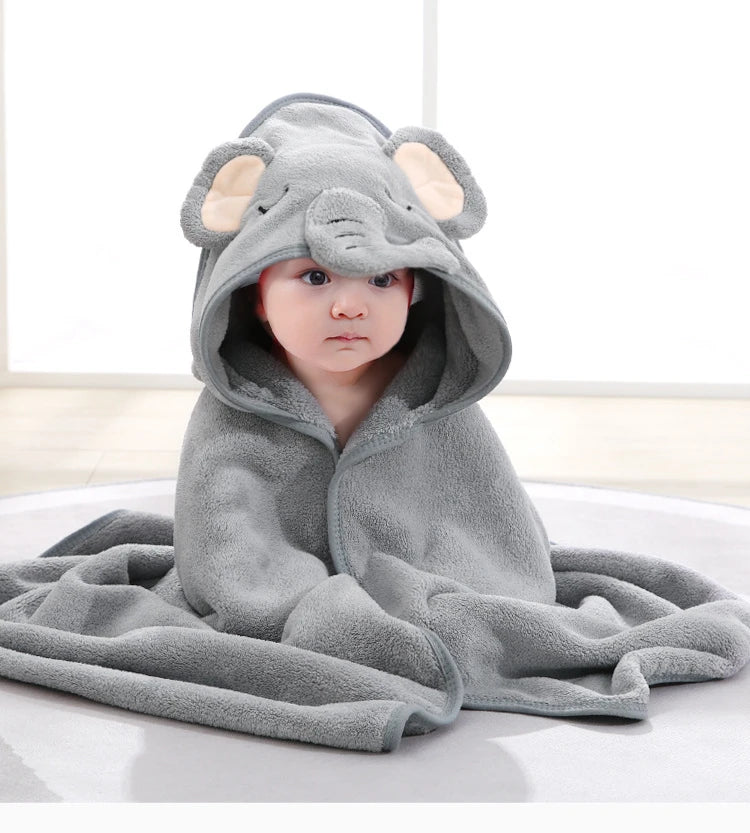 Baby Cartoon Bath Towel – Soft Absorbent Multi