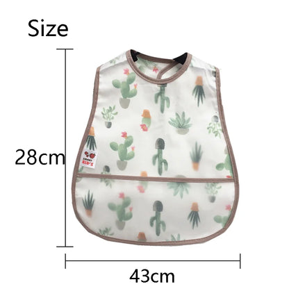 New Cartoon Pattern EVA Waterproof Baby Bib