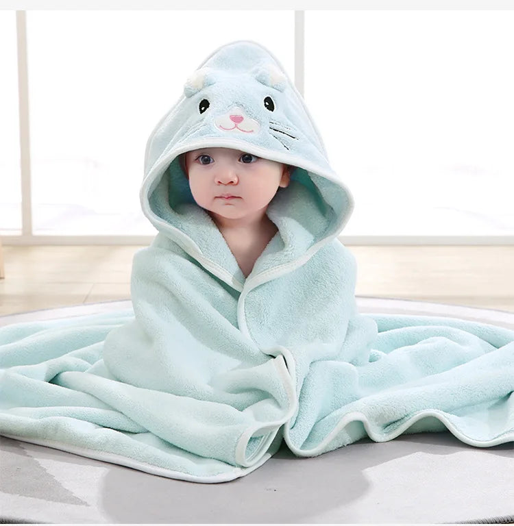 Baby Cartoon Bath Towel – Soft Absorbent Multi