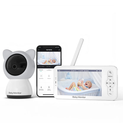 MBOSS 5 HD WIFI Baby Monitor with PTZ, App Control & Lullabies