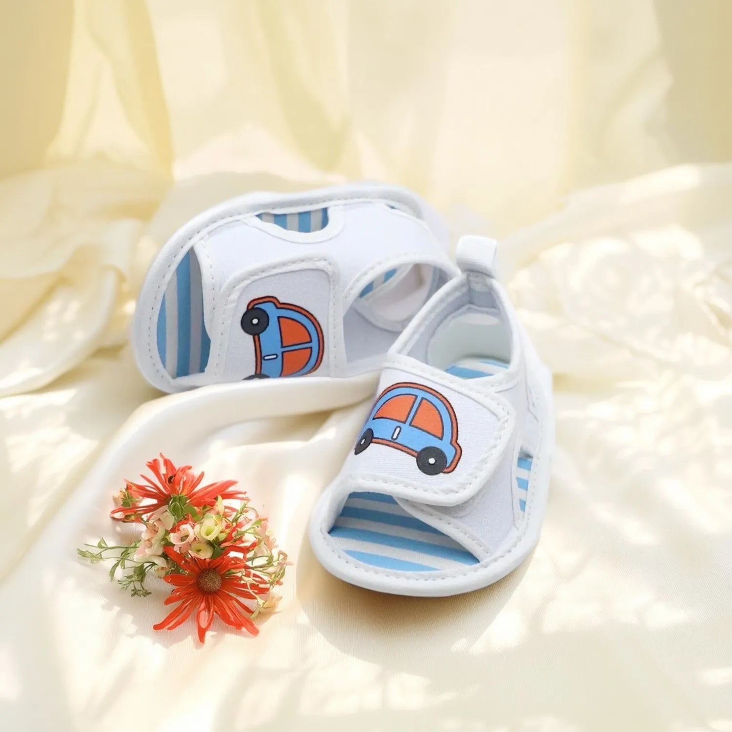 Baby First Walkers – Soft Cartoon Anti-Slip Hook & Loop