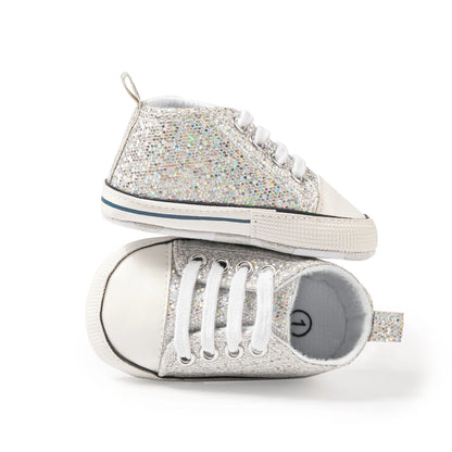 Newborn Baby Sequins Canvas Shoes