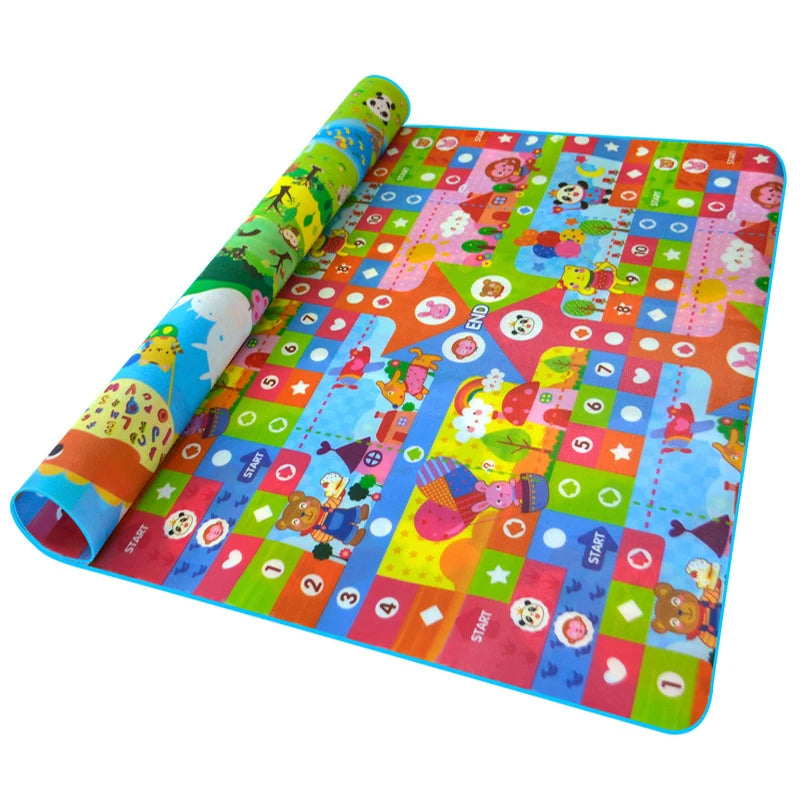 ComfyPlay™ Cartoon Baby Play Mat – Large Foldable EPE Foam Rug, Non-Toxic & Safe