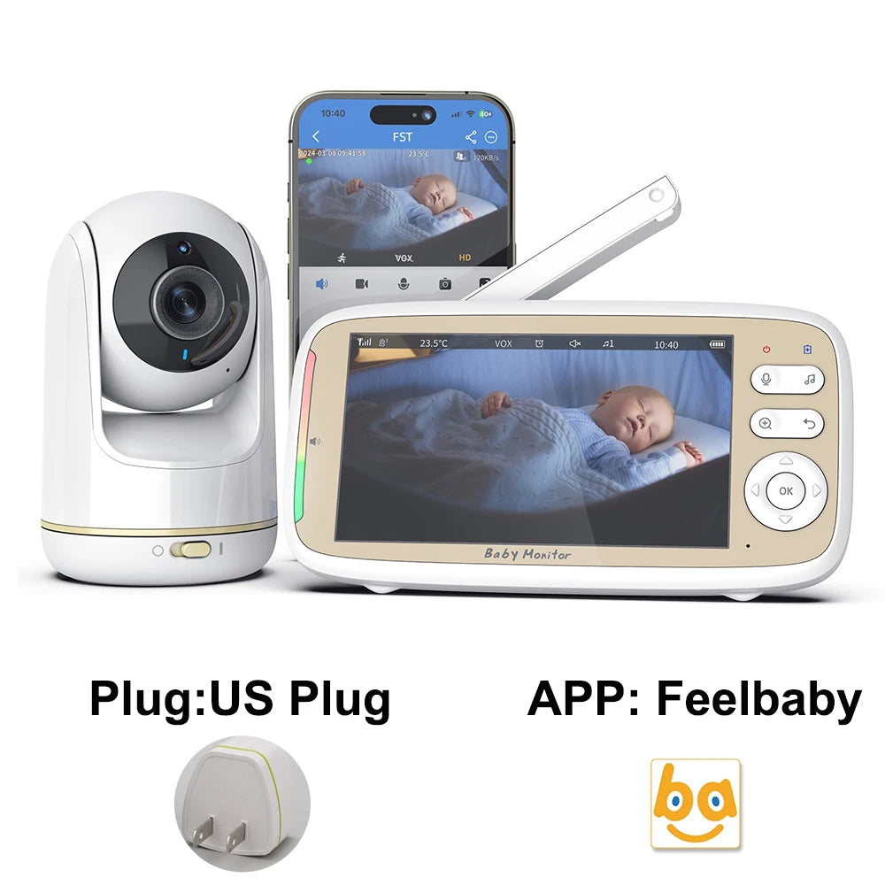 VB803 PRO 720P HD Baby Monitor with Two-Way Talk & WIFI PTZ