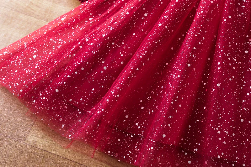 Sequin Girls Princess Party Dresses for Kids