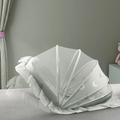 BreeziNest™ Foldable Baby Mosquito Net Canopy – Portable Bed Cover & Sunshade (0–12 Months)