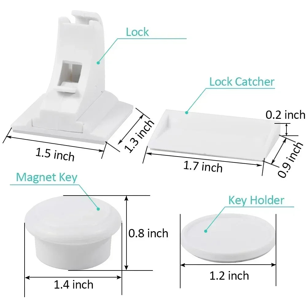 Magnetic Baby Safety Locks for Cabinets & Drawers