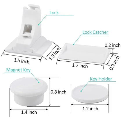 Magnetic Baby Safety Locks for Cabinets & Drawers