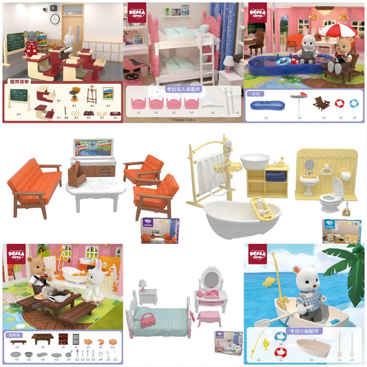 Miniature Dollhouse Furniture Set for Kids