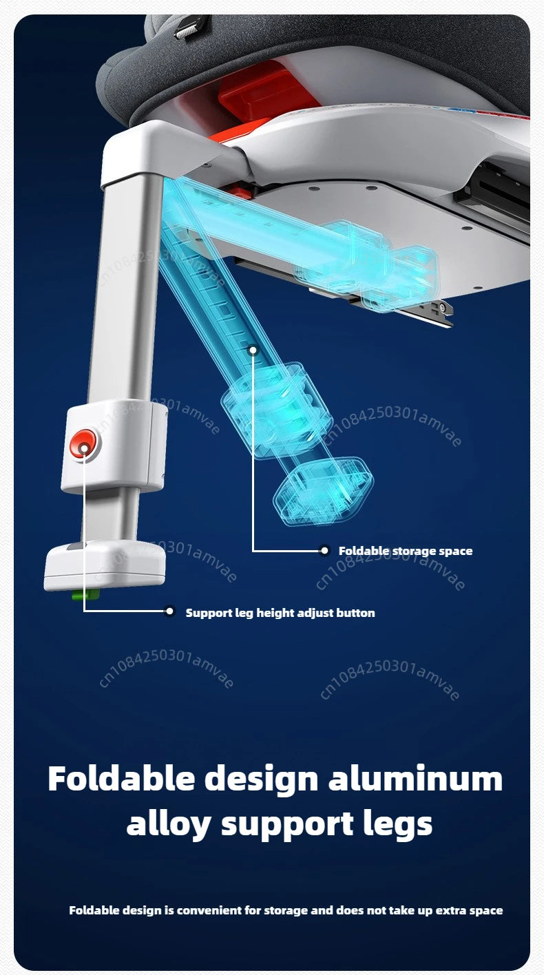 TM™ ISOFIX Child Safety Car Seat – 360° Rotatable Travel Seat for Newborn to 12 Years