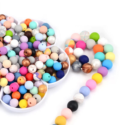 15mm Silicone Teething Beads