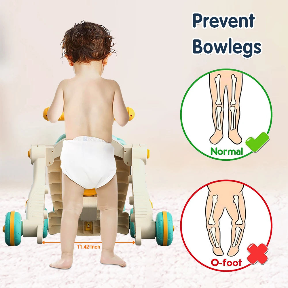 FunStep™ 5-in-1 Baby Walker – Activity Board, Play Table & Scooter for 0–2Y