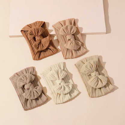 LittleCrown™ Baby Headband – Soft Cotton Blend Stretchy Bow for Newborns