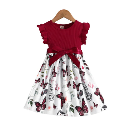 Girls Butterfly Floral Tulle Dress