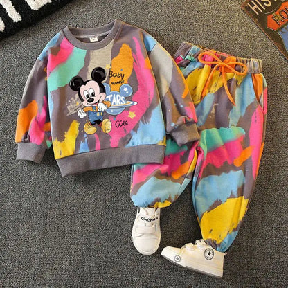 Minnie Mouse Full Print Sweatshirt & Pants Set