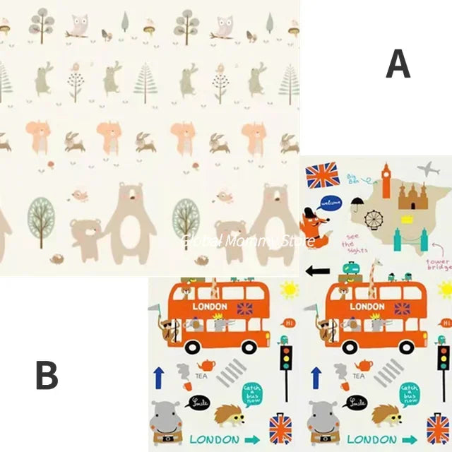 SafeNest™ Foldable Baby Play Mat – Non-Toxic XPE Foam, Reversible & Easy to Clean