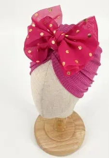 I LOVE DAD™ Baby Bowknot Turban Hat – Soft Cotton & Polyester Beanie for Newborns 0–1Y