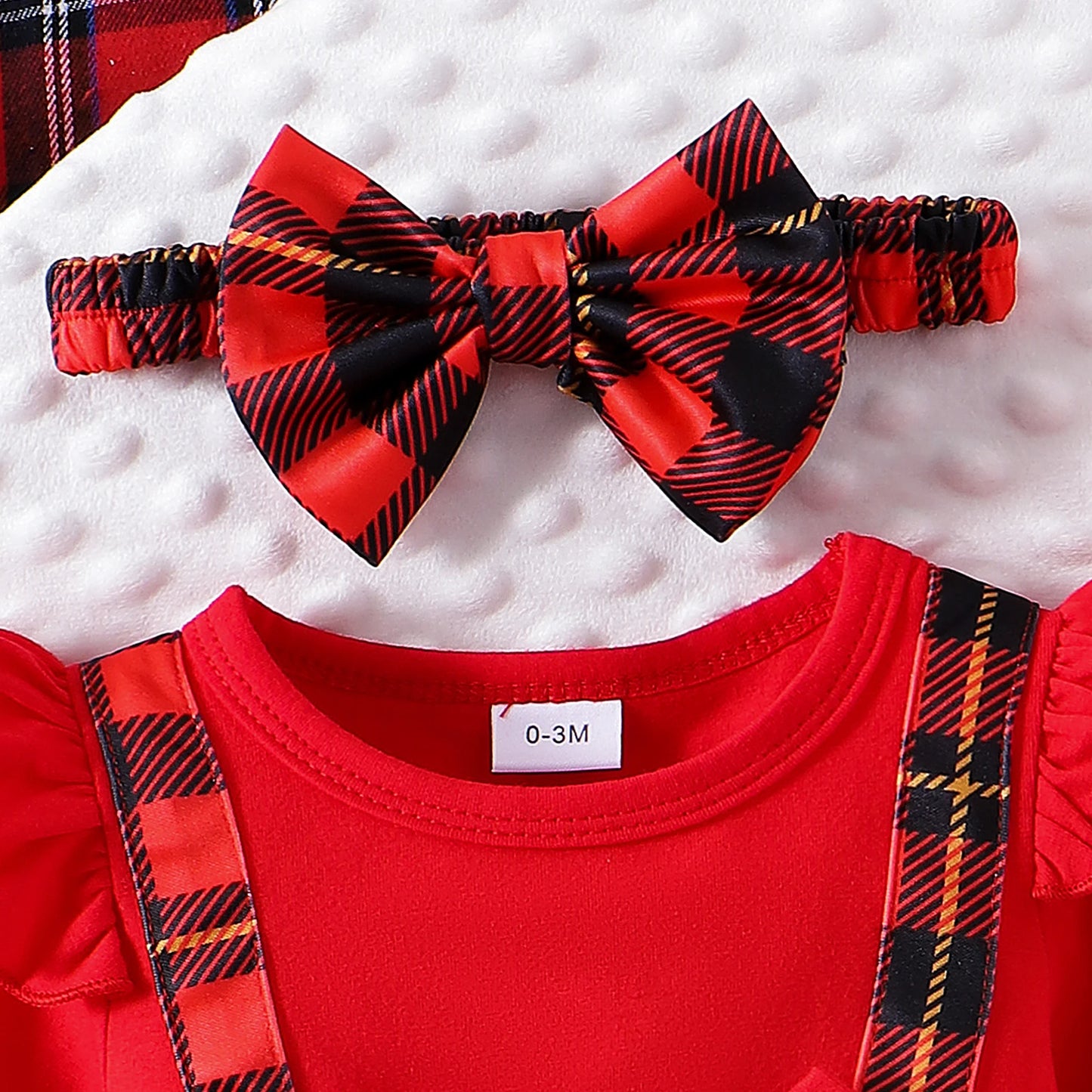 Christmas Plaid Skirt Outfit for Kid's