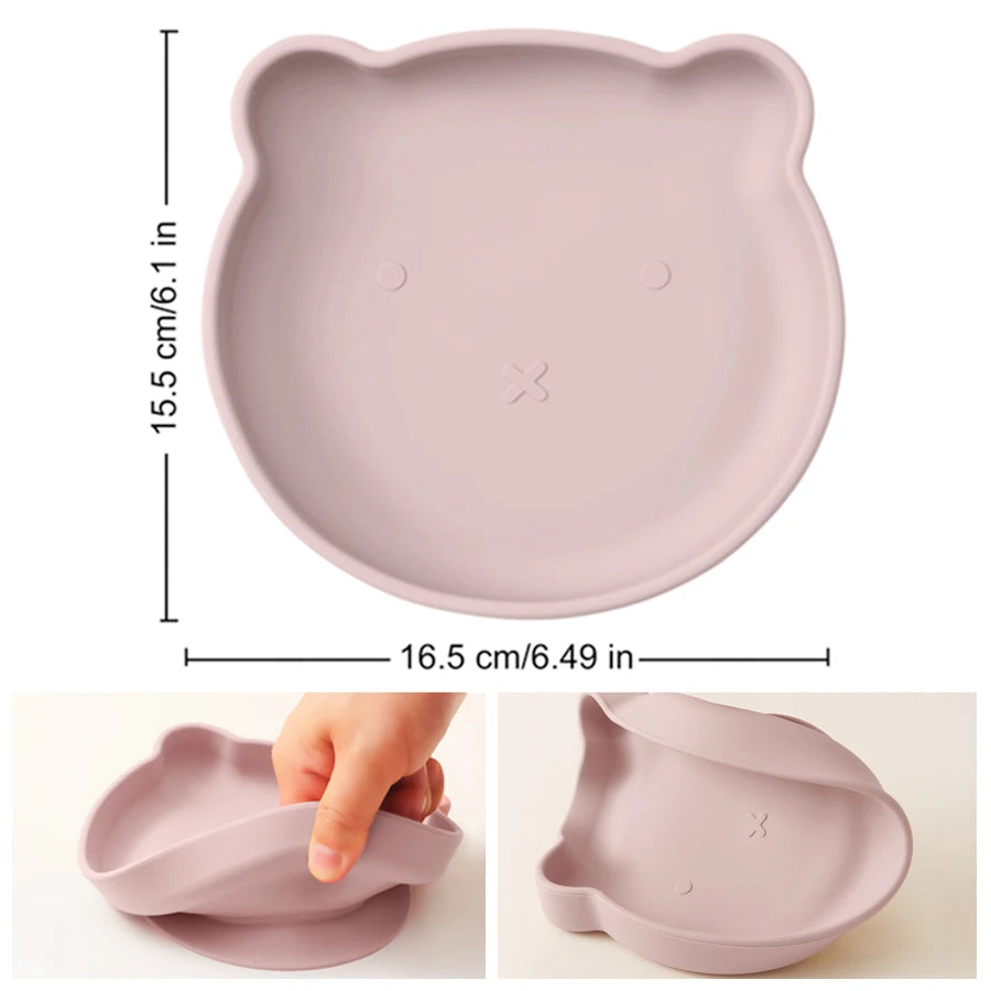 Silicone Baby Bear Suction Dining Plate