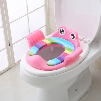 PottySteps™ 2-in-1 Kids Toilet Training Seat with Ladder – Adjustable, Cartoon Design, Comfortable & Safe