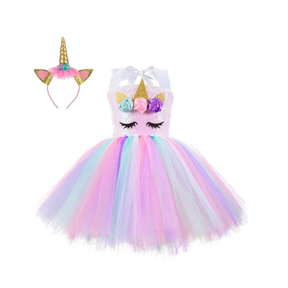 Princess Girls Unicorn Tutu Dress