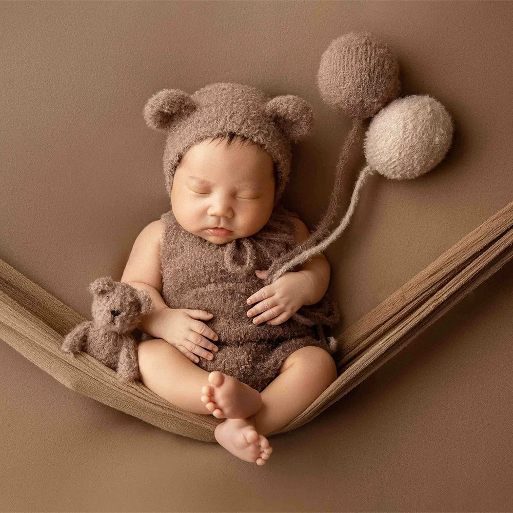 Newborn Solid Photography Outfit – Soft Cotton & Polyester Baby Prop