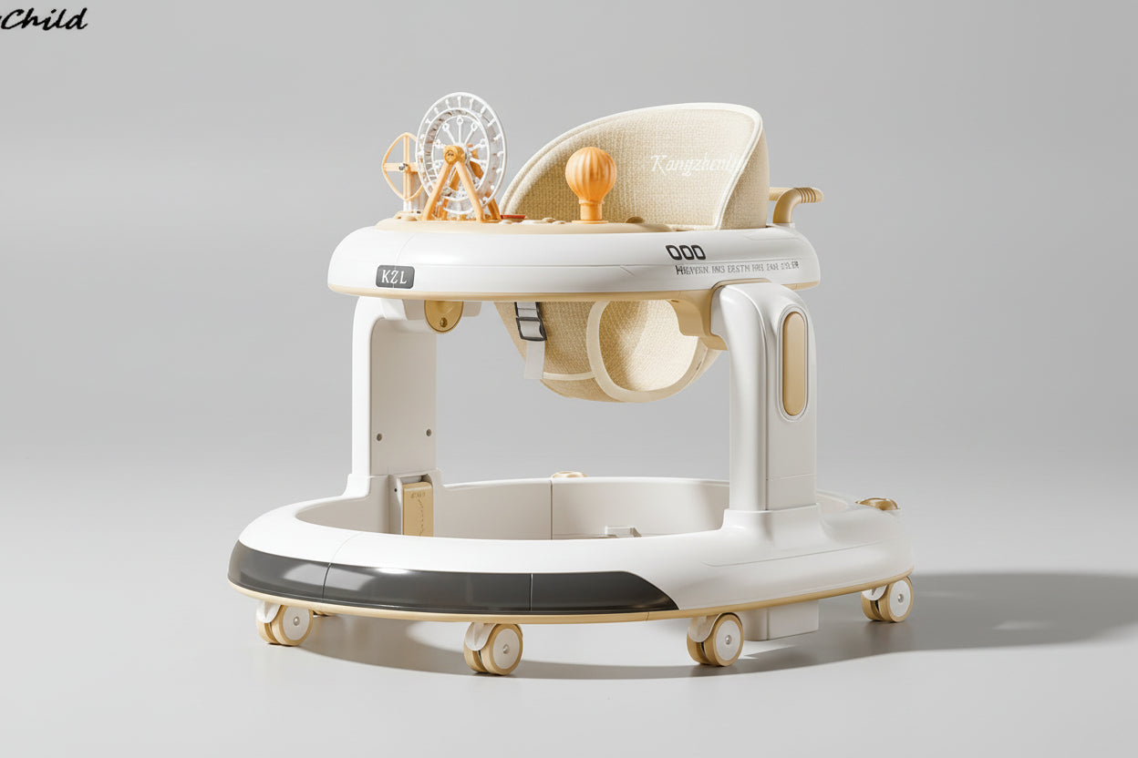 LISM™ SLC1624 Baby Walker – Foldable 4-Wheel Walking Aid with Cartoon Design