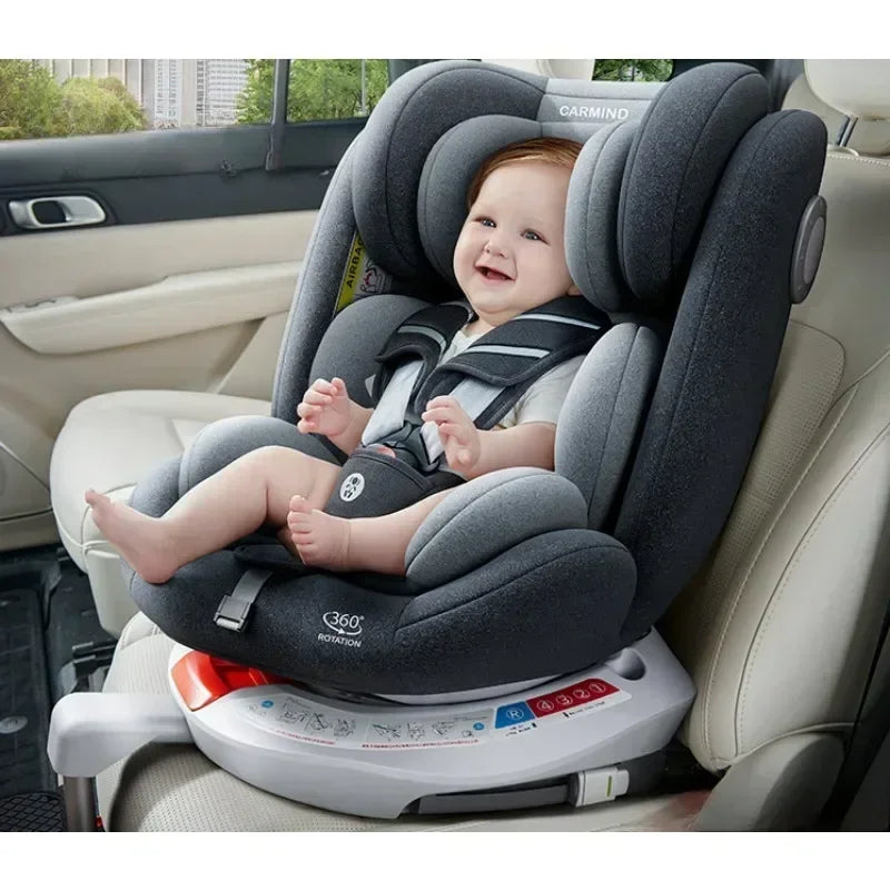TM™ ISOFIX Child Safety Car Seat – 360° Rotatable Travel Seat for Newborn to 12 Years