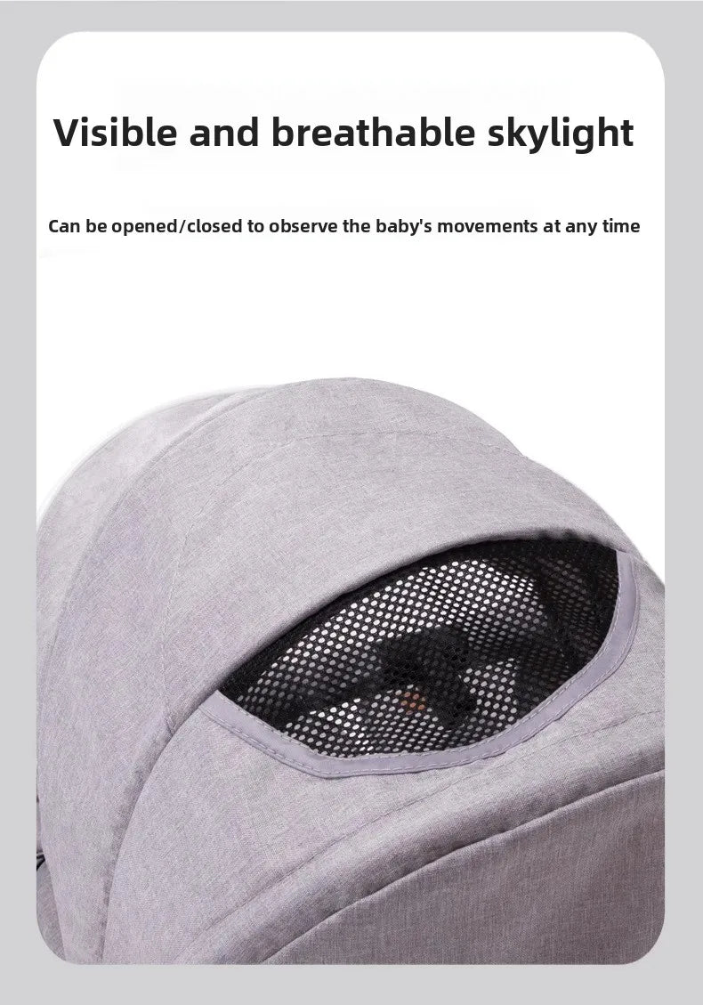 WarmHouse™ TwinFlex Double Stroller – Foldable Comfort for Two Kids