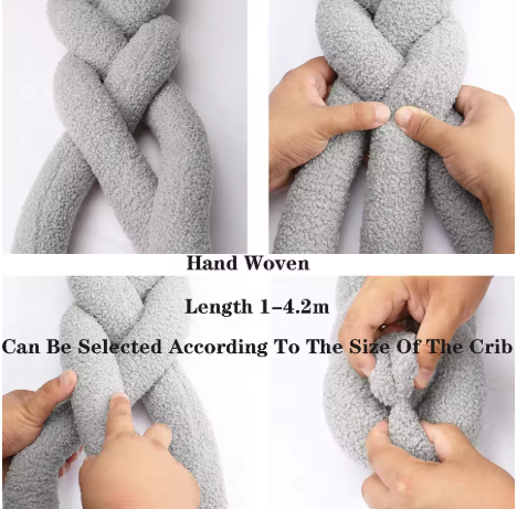 SnuggleNest™ Braided Crib Bumper Pillow