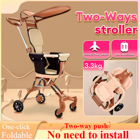 Lightweight Baby Stroller – Two-Way Fold