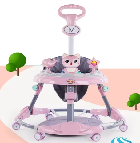 Anti-O-Leg Multi-Function Baby Walker with 6 Gear Adjustment
