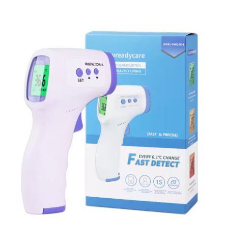Non-Contact Infrared Thermometer – Digital Display Forehead & Ear, Fever Detection for Kids & Adults