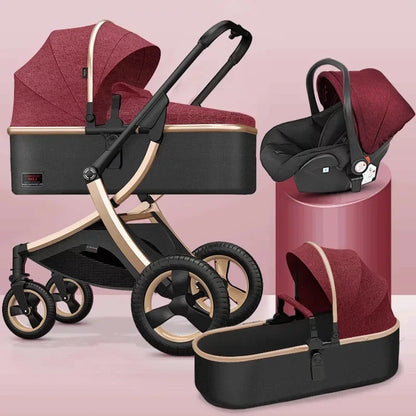 Warm House 3-in-1 Foldable Baby Stroller